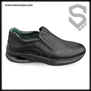 کفش چرم مردانه طبی مدل رادین بدون بند