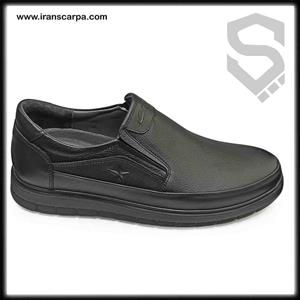 کفش چرم مردانه طبی مدل کایا بدون بند
