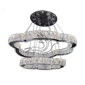 لوستر کهکشانی آویز مدل فلاور دو حلقه قطر 50 - 30