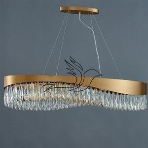 لوستر لاینر نئوکلاسیک با کریستال بامبو