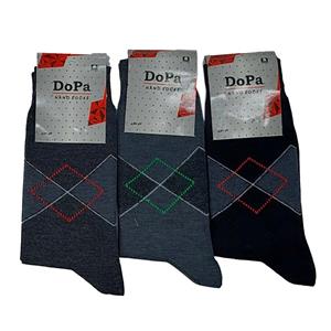 جوراب مردانه مدل لوزی کد 1704 مجموعه 3 جفتی