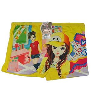 شورت پادار دخترانه گیاهی مدل دخترک کلاهی کد 1590