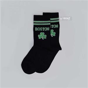جوراب ورزشی اسپرت طرح دار ساق بلند مشکی تیم BOSTON کد33