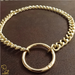 قلاده سگ و گربه مدل تک حلقه طرح کارتیر درشت زنجیر 50 سانتی