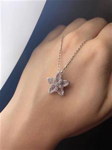 گردنبند مینیمال جواهری گل کد ۱۳۰۶