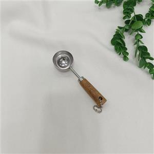 قاشق دسته چوبی شکر یا چای ته گرد کد24