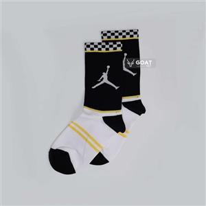 جوراب ساق دار JORDAN سفید مشکی پسرانه دخترانه کد 1004