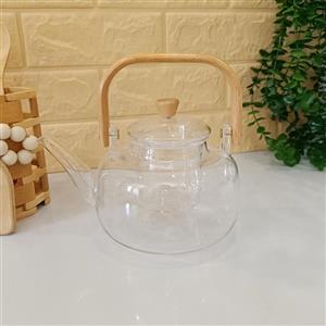 قوری پیرکس دسته چوبی حجم 1000 میل