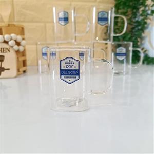 استکان پیرکس مربعی حجم ۲۳۰ میل دلی سوگا کد8854