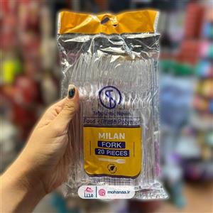 چنگال یکبارمصرف 20 عددی مدل میلان