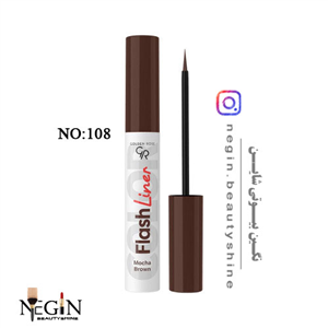 خط چشم رنگی قهوه ایی فلش گلدن رز  MOCHA BROWN 108 