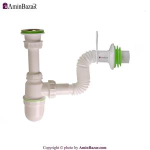 سیفون ظرفشویی یک لگنه سنی پلاستیک