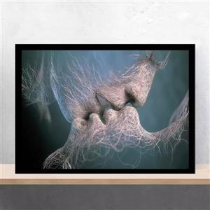 تابلو هنری بوسه عاشقانه کد 621