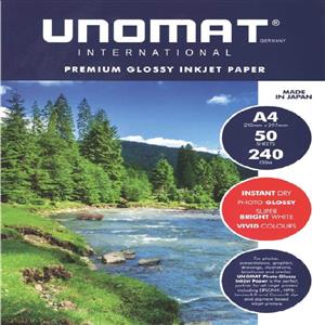 کاغذ چاپ عکس فتوگلاسه یونومات مدل 240g سایز A4