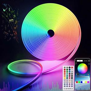 نئون فلکسی 12 ولت RGB دیتاپذیر حلقه 50 متری