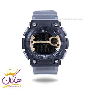 ساعت مچی مردانه کرست پرو دیجیتالی بند رابر طوسی crest 9501/1