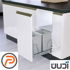 سطل زباله دومخزنه ریل کف تاندم سامینا آدلان 46 لیتری 