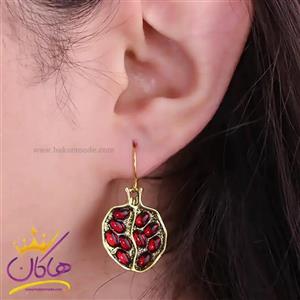 گوشواره زنانه استیل آویز انار cr45