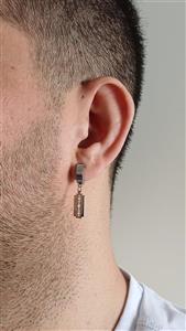 گوشواره مردانه کلیپسی آویز تیغ کد 38