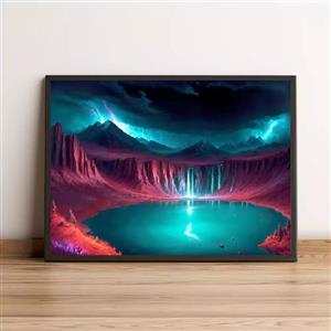 تابلو هنری آبشار رعد و برق کد 251