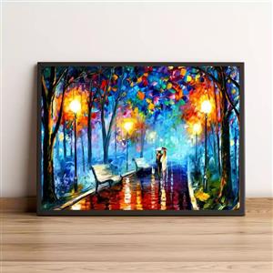 تابلو هنری شب عاشقانه در پارک کد 213