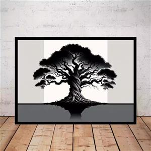 تابلو هنری بونسای در انعکاس کد 254