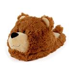 Fuzzy Bear Slippers - Plush Teddy Animal Slippers Brown