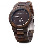 Bewell W065A Lightweight Vintage Wooden Watch Men Quartz Luminous Pointers Wrist Watch