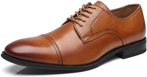 La Milano Men's Oxfords Classic Modern Round Captoe Shoes