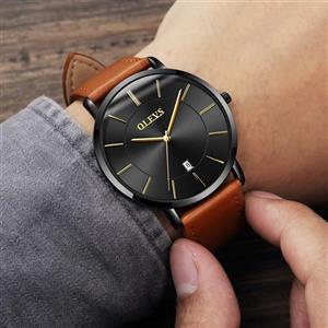 Amazon Watch,Thin Mens Watches,Men’s Watch Blue/White/Black Dial Wrist Watches,Mens Leather Watch Black\Yellow\Brown Simple Men Business Watch with Date,Waterproof Quartz Casual Watch 