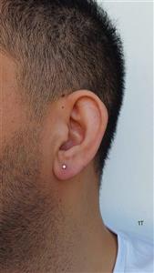 گوشواره مردانه نگین طلایی کد 93