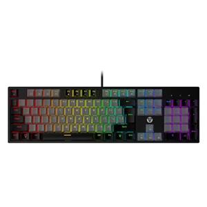 کیبورد باسیم گیمینگ فنتک مدل ATOM104 MK886 V2 Red Switch Black