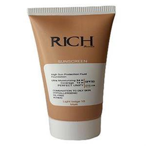 ضدآفتاب فلوئیدی رنگی ریچ(light beige matte  RICH)شماره10