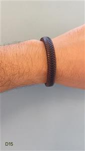 دستبند مردانه چرمی کد D15