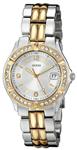 GUESS Women's Stainless Steel Two-Tone Crystal Accented Watch