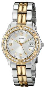 GUESS Women's Stainless Steel Two-Tone Crystal Accented Watch 