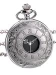 Hicarer Classic Quartz Pocket Watch with Roman Numerals Scale and Chain Belt