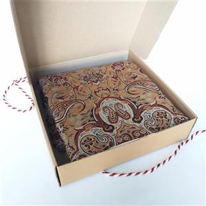 رومیزی ترمه مربع ابریشمی یک در یک متری کد 088