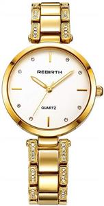 Bosymart Women's Luxury Crystal Quartz Gold/Rose Gold/Silver Stainless Steel Watch 