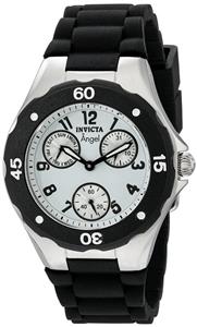 Invicta Women's 0733 Angel Collection Black Polyurethane Watch 