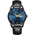 Amazon Watch, Men's TOP 1 Watch,Men's Weekender&Calendar Black/Brown Strap,Mens Watches,Classic Casual Watch with Black/Blue/White Dial,Waterproof 30M