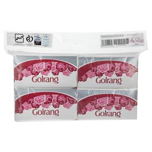 دستمال کاغذی 250 برگ گلرنگ مدل Flower بسته 4 عددی Golrang Paper Tissues Pack Of 