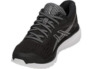 کتانی رانینگ زنانه آسیکس Asics Gel-Cumulus 20 2E Wide Black White