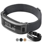 C2D JOY Compatible with Garmin vivosmart HR/HR+ Replacement Band with Metal case, Metal Weave Strap for Daily Wear Soft, Breathable Activity Tracker Accessories Watchband - S/M