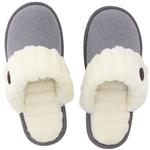 HomeTop Women’s Cute Comfy Fuzzy Knitted Memory Foam Slip On House Slippers Indoor 