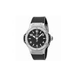 Hublot Big Bang Black Dial Diamond Black Rubber Ladies Watch 361.SX.1270.RX.1104