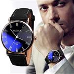 Hot Men's Watch, Zulmaliu Classic Roman Numeral PU Leather Mens Quartz Analog Luxury Fashion Watches