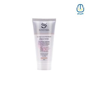 کرم ضدآفتاب رنگی چرب بژ تیره MAT سانیورا SPF50 حجم 50 میل