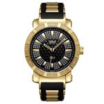 JBW Men's JB-6225 562 Pave Dial 18k Gold-Plated Stainless Steel Diamond Watches