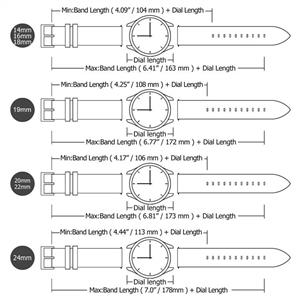 12 Colors for Quick Release Leather Watch Band, Fullmosa Axus Genuine Leather Watch Strap 14mm, 16mm, 18mm, 20mm, 22mm or 24mm (Choose The Proper Size) 